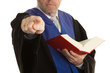 Judges at the Court with the law book. Judgement.
