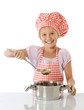 Little girl cooking