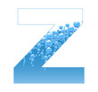 Bubbles and Water Isolated Alphabet Letter Z bis