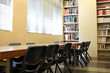 library stacks of books with table library stacks of books with table