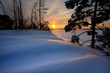 Sunset and snow Sunset and snow