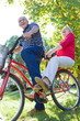 Riding tandem bicycle