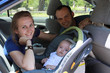 The pair travels with the child