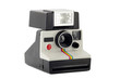 Old Polaroid Camera Isolated on White Old Polaroid Camera Isolated on White