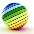 3d colorful ball, on white background 3d colorful ball, on white background
