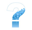 Bubbles and Water Isolated Alphabet Question Mark ?