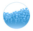 Bubbles and Water Isolated Alphabet Symbol Circle