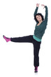 Beautiful teenage girl dancing