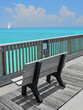 Foto: Bench on pier over ocean Bench on pier over ocean