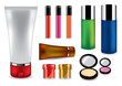 Set of different makeup items - vector illustration