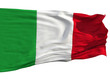 Flag of Italy, fluttered in the wind