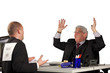 Manager lacht Bewerber aus