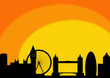London sunrise silhouette