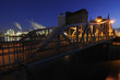 alte Drehbrücke bei Nacht