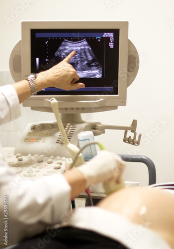 Photo: medical examining by ultrasonic scan medical examining by ultrasonic scan
