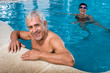 Having fun in the pool