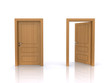 open and closed doors