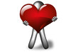 A man is giving his heart away