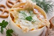 Baked cheese with herbs