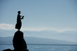 Bronze sculpture of Maiden with Seagull, Opatija, Croatia Bronze sculpture of Maiden with Seagull, Opatija, Croatia