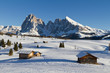 Seisser Alm und Langkofel in Südtirol, Italien