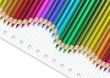 Matite colorate su foglio a quadretti Matite colorate su foglio a quadretti