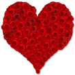 cœur avec des roses