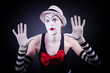 Mime with red bow Mime with red bow