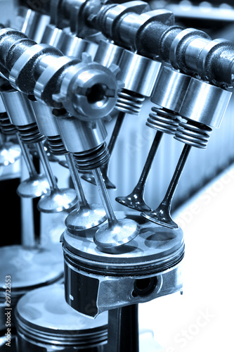 Photo: Pistons and valves Pistons and valves