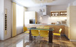 modern kitchen interior 3d render
