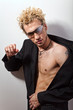 Portrait of handsome blond man in sunglasses