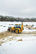 Winter construction site