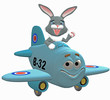 hase im flugzeug