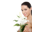 Beautiful young woman in spa