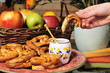 Photo: pretzel with mustard dip pretzel with mustard dip