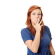 Young woman smoking electronic cigarette