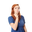 Young woman smoking electronic cigarette