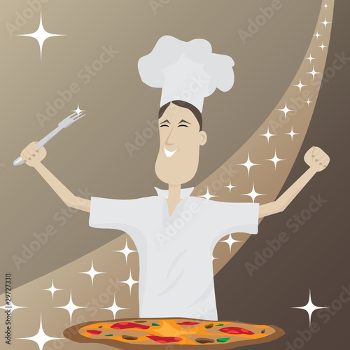 Vector: Merry cook Merry cook
