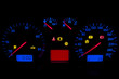 car cluster speedometer and RPM in black at zero car cluster speedometer and RPM in black at zero