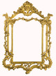 XXXL Antique gold frame with clipping path