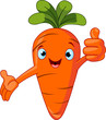 Carrot Character  giving thumbs up