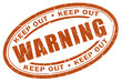 Warning stamp Warning stamp