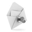 E-mail concept on white background. Isolated 3D image