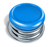 blue Button blank isolated on white background
