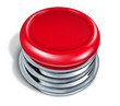 red Button blank isolated on white background