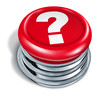 question mark Button isolated on white background