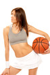 Foto: Sexy Basketball fitness brunette woman Sexy Basketball fitness brunette woman