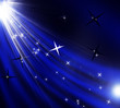 stars descending on background