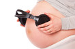 a belly of pregnant woman
