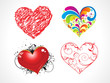 abstract heart set